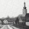 drivejsi-dorfstrase a kostel v roce 1974
